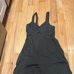 Aerie flare jumpsuit black denim M